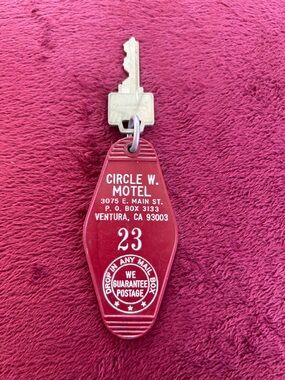 Circle W. Motel Vintage Red Key Fob - Room 23